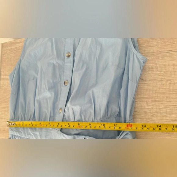 Anthropologie Maeve Asymmetrical Sleeveless Shirt Dress Preppy Boho NWT 2 - Picture 5 of 12